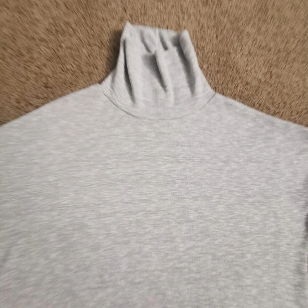 J.Crew Turtleneck Tunic Women's L Gray Space-Dyed Jersey Cozy Long Sleeve‎